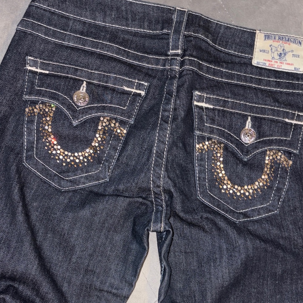 True Religion Women's Dark Indigo Boot Cut Jeans